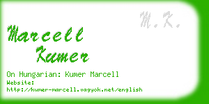 marcell kumer business card